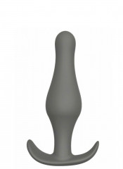 Cuneo Anale in Puro Silicone Grigio da Passeggio 10 x 3 cm.