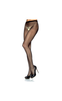 Yoxo Sexy Shop - LEG AVENUE Collant Velato Aperto - Taglia Unica Elasticizzata (Tg.38-48)