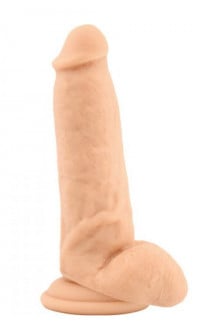 Yoxo Sexy Shop - Fallo Realistico Morbido e Flessibile Real Safe Squat in Puro Silicone Chiaro 18,8 X 4,4 cm.