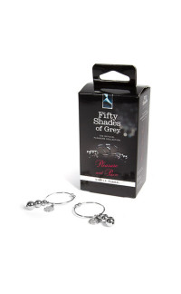 Yoxo Sexy Shop - 50 SFUMATURE DI GRIGIO - Anelli Metallici per Capezzoli con Sfere Stimolanti