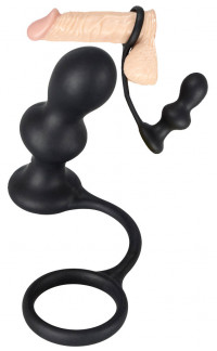 Yoxo Sexy Shop - Plug Anale per Stimolazione Prostata + COCKRING Potenzia Erezione in Puro Silicone