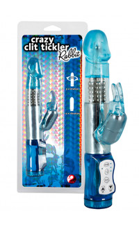 Yoxo Sexy Shop - Vibratore Rabbit Crazy Clit Tickler con Testa e Perle Rotanti 21 X 3 cm.