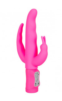 Yoxo Sexy Shop - Vibratore Rabbit Rotante a Tripla Stimolazione Ano Clitoride e Vagina 23 x 3,5 cm.