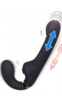 Yoxo Sexy Shop - StrapOn Senza Lacci con Vibrazione e Spinta Ricaricabile USB