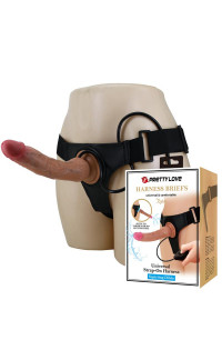 Yoxo Sexy Shop - Imbragatura Strap On per Donna Con Dildo Realistico Eiaculante Kyton 20,5x4 cm