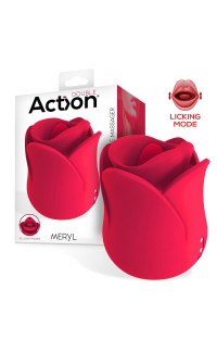 Yoxo Sexy Shop - Rosa Stimola Clitoride Meryl, con lingua e 2 motori Ricaricabile USB