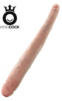 Yoxo Sexy Shop - KING COCK - Fallo Doppio Ultra Realistico Lato Grande e Piccolo 40 X 4,5 e 3,3 cm.- Alta Qualita MADE in USA