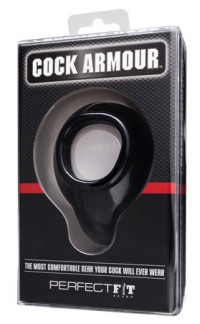 Yoxo Sexy Shop - Cock Armour Anello Fallico con Stimolazione Perineo in Puro Silicone - Diam. 4,3 cm.