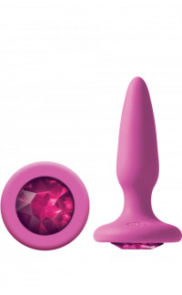 Yoxo Sexy Shop - Cuneo Anale in Puro Silicone con Gemma Fucsia 8 X 3 cm. Rosa