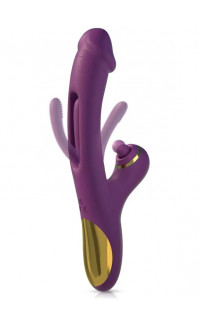 Yoxo Sexy Shop - Vibratore Rabbit Siter con Vibrazione, Lingua Battente e Pallina Stimolante