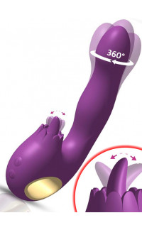 Yoxo Sexy Shop - Vibratore Rabbit con Oscillazione a 360º e Lecca Clitoride Toka Ricaricabile USB 