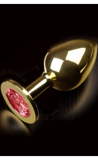 Yoxo Sexy Shop - Cuneo Anale in Acciaio con Gemma Rossa Tipo Diamante 12 x 4 cm.