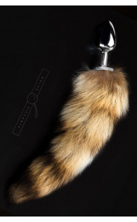 Yoxo Sexy Shop - Cuneo Anale in Acciaio con Coda da Volpe 7 X 3 cm.
