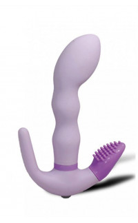 Yoxo Sexy Shop - Vibratore Punto G con Stimolatore Clitoride ed Anale 15,5 x 3,5 cm.