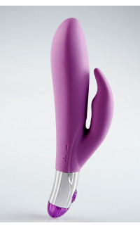 Yoxo Sexy Shop - MAE B Vibratore Rabbit di Lusso in Puro Silicone - SILENZIOSO 19,5 X 4 cm.