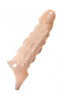Yoxo Sexy Shop - Guaina Fallica con Rilievi Allunga e Aumenta Circonferenza 21 X 5,5 cm.