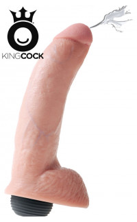 Yoxo Sexy Shop - KING COCK 9 Fallo Ultra Realistico Eiaculante 23 x 5,2 cm. Flacone di Sperma incluso
