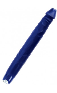 Yoxo Sexy Shop - Vibratore Realistico Impermeabile con 2 motori 34 x 4,5 cm. Blu