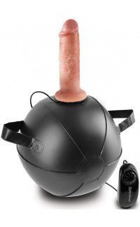 Yoxo Sexy Shop - KING COCK Vibratore Realistico su Palla Fitball 17,5 X 4,4 cm. Made in USA