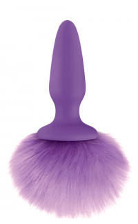 Yoxo Sexy Shop - Cuneo Anale 8,5 X 3,2 CM. con Coda di coniglio di 17 cm. Viola