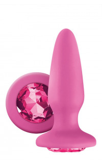 Yoxo Sexy Shop - Cuneo Anale in Puro Silicone con Gemma 10 X 3,2 cm. Rosa
