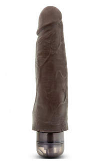 Yoxo Sexy Shop - MR. SKIN Vibratore Realistico Morbido e Flessibile Scuro 20 X 4,5 cm.            