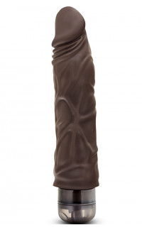 Yoxo Sexy Shop - MR. SKIN Vibratore Realistico Morbido e Flessibile Scuro 21,5 X 4,5 cm.            