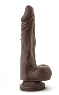 Yoxo Sexy Shop - Dr Skin Fallo Realistico Morbido e Flessibile Scuro 22 X 3,8 cm.