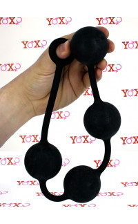 Yoxo Sexy Shop - Catena Anale di 49 cm. in Puro Silicone con 4 Sfere da 5 cm. Nero