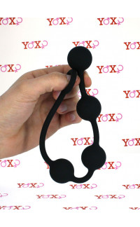 Yoxo Sexy Shop - Catena Anale di 32 cm. in Puro Silicone con 4 Sfere da 3 cm. Nero
