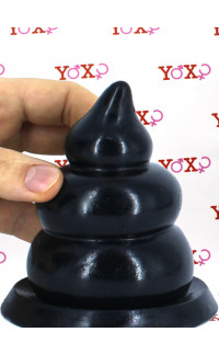 Yoxo Sexy Shop - Dung - Cuneo Anale Gigante Progressivo 12 x 8 cm. Nero