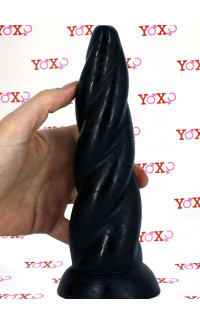 Yoxo Sexy Shop - Unicorn Twist - Dildo Anale Corno di Unicorno 22 x 6 cm. Nero