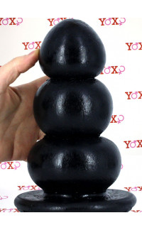 Yoxo Sexy Shop - Bibo - Cuneo Anale Gigante Progressivo 22 x 10,5 cm. Nero