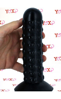 Yoxo Sexy Shop - Heart Attack - Dildo Anale con Rilievi a Cuore 19 x 4,5 cm. Nero