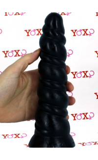 Yoxo Sexy Shop - Unicorn Ozzy - Dildo Anale Corno di Unicorno 24 x 6,5 cm. Nero