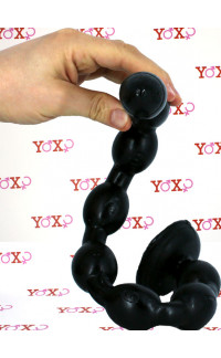 Yoxo Sexy Shop - Snake Beads - Gut Snake Dildo Flessibile con 8 Bulbi 48 x 3,5 cm. Nero