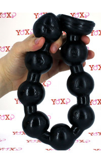 Yoxo Sexy Shop - Big Snake Beads - Gut Snake Dildo Flessibile con 8 Bulbi 48 x 4,5 cm. Nero