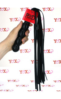 Yoxo Sexy Shop - Frusta in Pelle 22 Code con Manico in Legno 58 cm. Nero