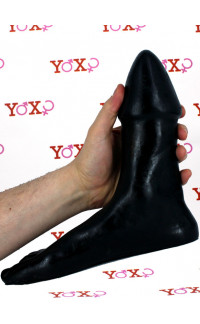 Yoxo Sexy Shop - Footx - Dildo Gigante e Piede per Fisting 2 in 1 25,5 x 7,8 cm. Nero