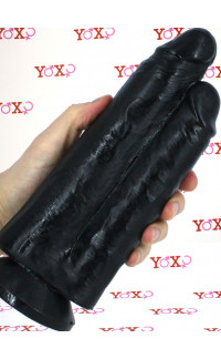 Yoxo Sexy Shop - Ali & Matt - Fallo Doppio Realistico Gigante 25 x 8,5 cm. Nero