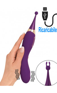 Yoxo Sexy Shop - Potente Stimolatore Clitoride 2 in 1 in Silicone Ricaricabile USB