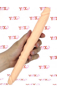 Yoxo Sexy Shop - Fallo Doppio in Puro Silicone Morbido e Flessibile 30 X 3,2 cm.