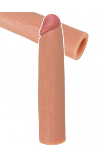 Yoxo Sexy Shop - Guaina allunga pene +10 cm. color carne 21 x 3 cm.