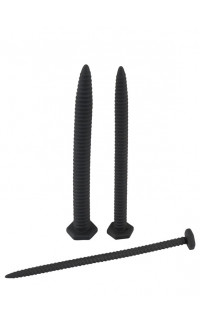 Yoxo Sexy Shop - Set di 3 dilatatori uretrali a forma di vite in silicone nero 15,5 x 0,6, 1 e 1,3 cm.