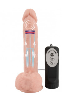 Yoxo Sexy Shop - Vibratore realistico con spinta in silicone color carne 21 x 4 cm.