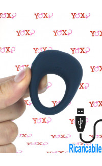 Yoxo Sexy Shop - Satisfyer Power Ring Anello Fallico Vibrante in Silicone Blu Ricaricabile USB