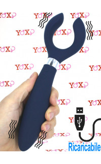 Yoxo Sexy Shop - Satisfyer Endless Fun Vibratore e Stimolatore 2 in 1 in Silicone Blu Ricaricabile con USB