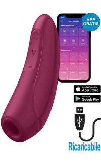 Yoxo Sexy Shop - Satisfyer Curvy 1+ Stimolatore per Clitoride con Onde di Pressione in Silicone Magenta