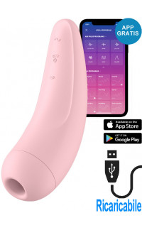 Yoxo Sexy Shop - Satisfyer Curvy 2+ Stimolatore per Clitoride con Onde di Pressione in Silicone Rosa