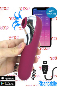 Yoxo Sexy Shop - Satisfyer Dual Love Vibratore e Stimolatore con Onde di Pressione 2 in 1 in Silicone Magenta Ricaricabile USB